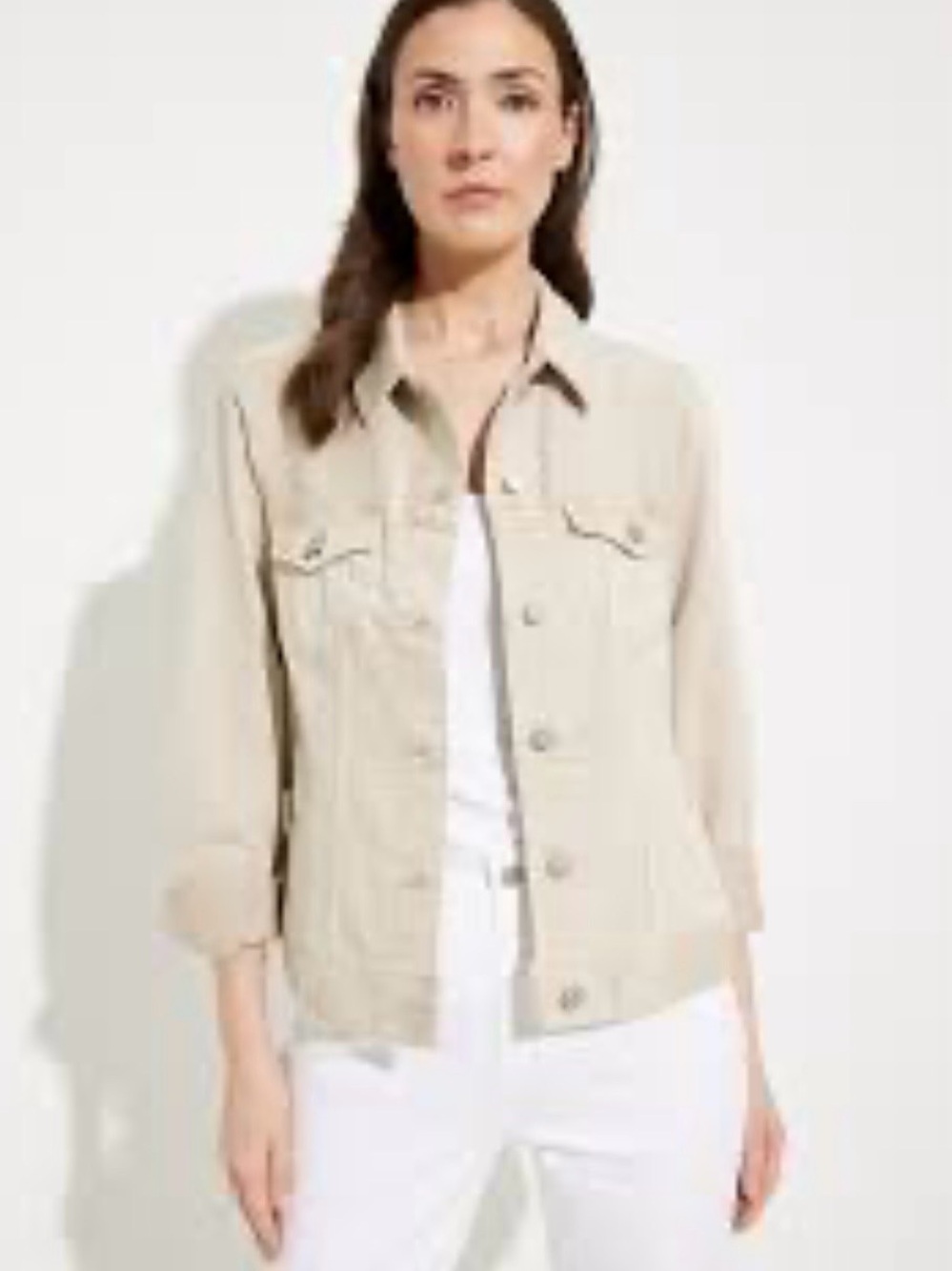 NWT Liverpool Stretch Denim Jacket Style Tan Size 3X Plus Size